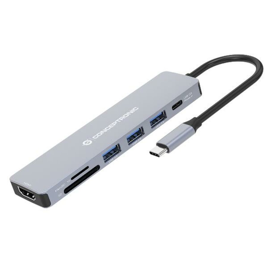 USB Hub Conceptronic 110519207101 Gr Multifarvet 100 W #1