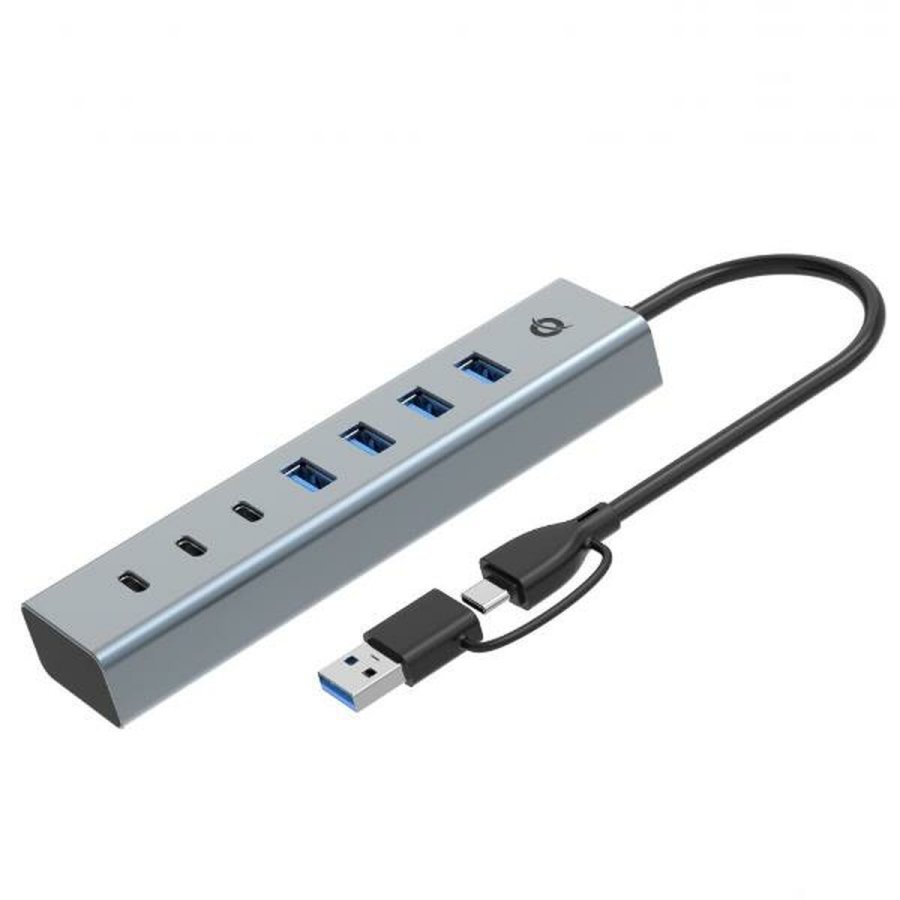 7-Port USB Hub Conceptronic HUBBIES20G S�lvfarvet #1