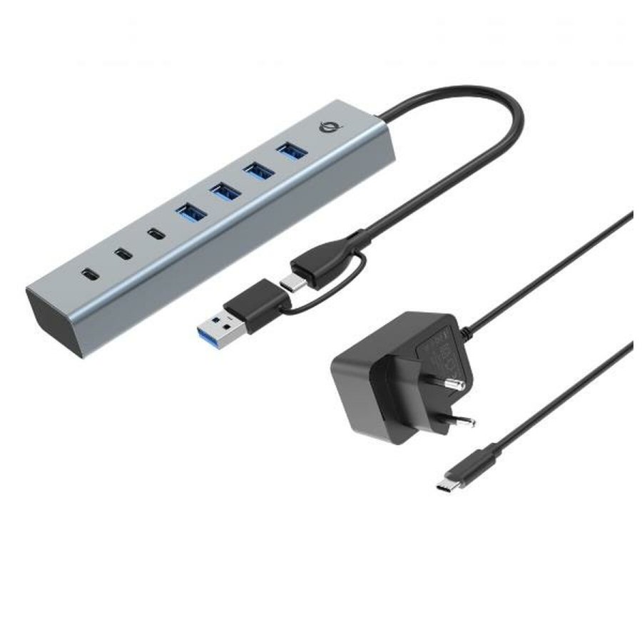 7-Port USB Hub Conceptronic HUBBIES20GP S�lvfarvet #1
