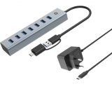 USB Hub Conceptronic HUBBIES21GP S�lvfarvet #1