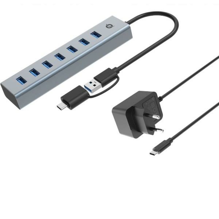USB Hub Conceptronic HUBBIES21GP S�lvfarvet #1