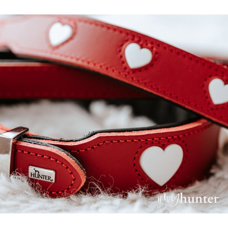 Hundehalsbnd Hunter Love S/M 35-40 cm Rojo/Blanco #3