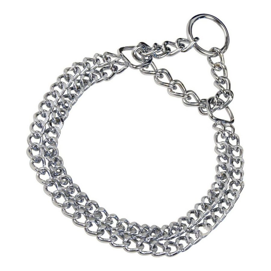 Hundehalsbnd Hs Sprenger Slvfarvet 2 mm Dobbelt Links (50 cm) #1