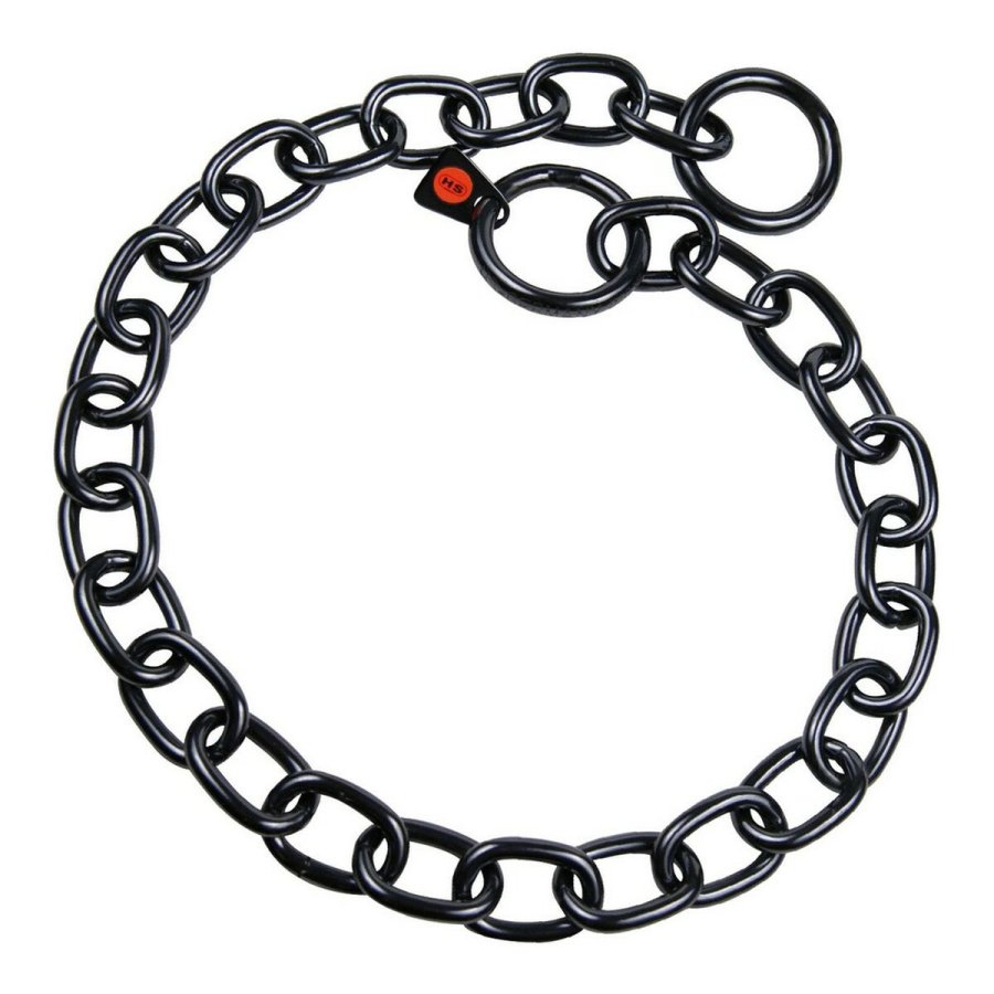 Hundehalsb�nd Hs Sprenger Sort 4 mm Links Semi-lang (69 cm) #1