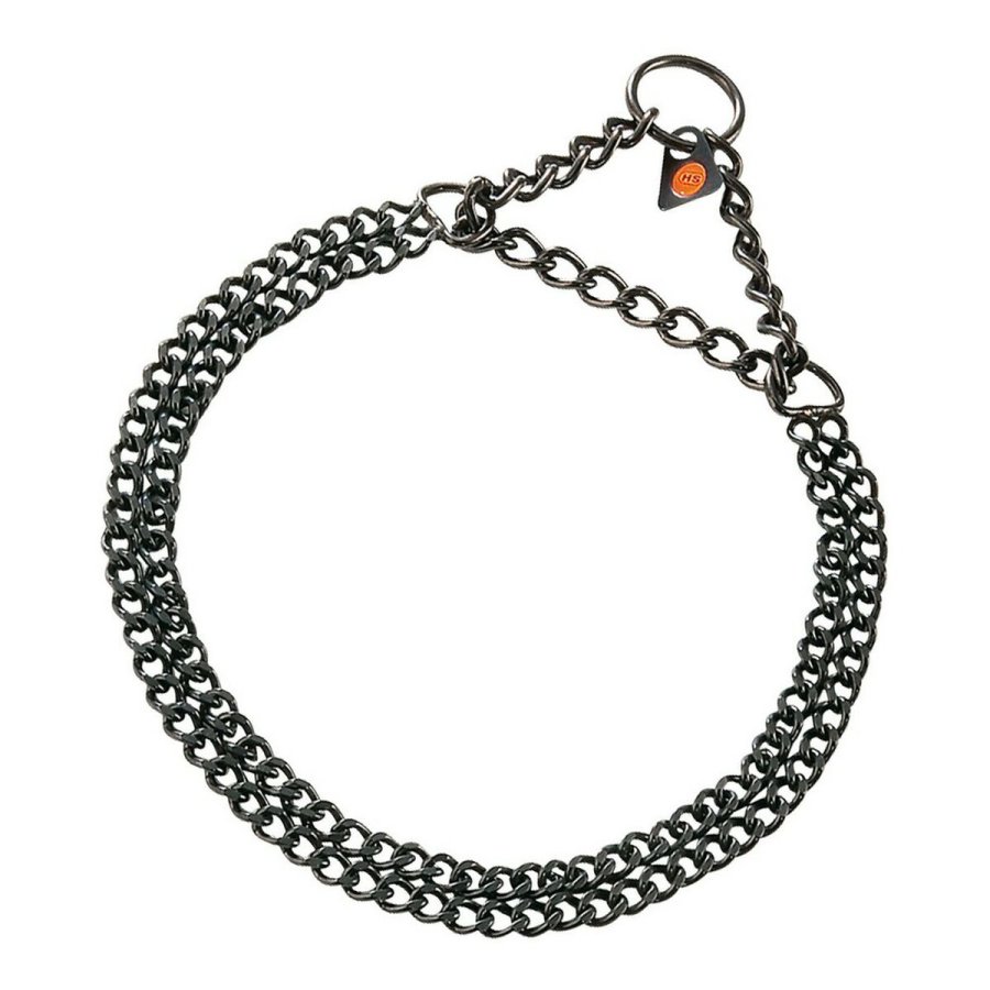 Hundehalsbnd Hs Sprenger Sort 2 mm Dobbelt Links (50 cm) #1