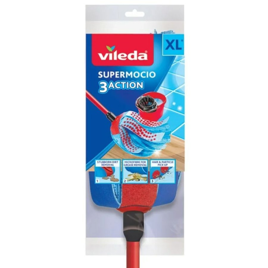 Gulvmoppe Vileda 3Action Velour XL Bl Rd #5
