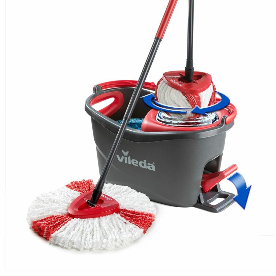 Mop with Bucket Vileda mop en steel Supermocio 3Action Hvid Rd Mikrofibre #1