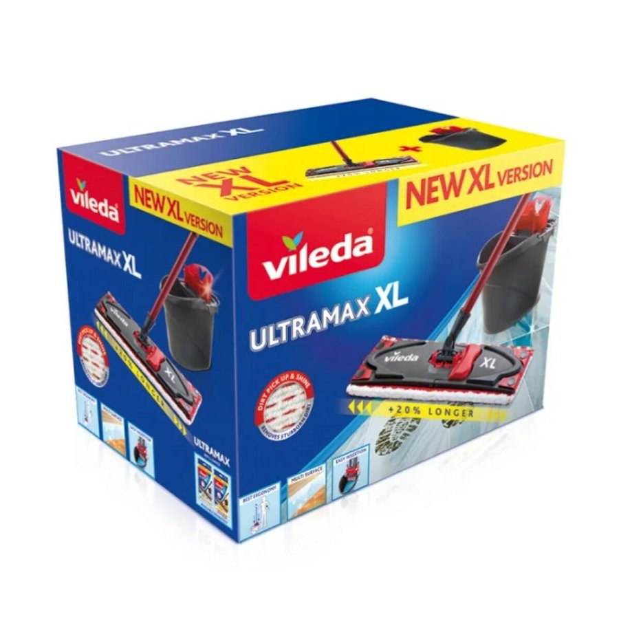 Gulvmoppe Vileda Ultramax XL Box Sort Rd Mikrofiber #1