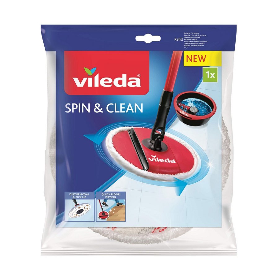 Reserve Moppe Til Reng�ring Af Gulvet Vileda Spin & Clean Mikrofibre #1