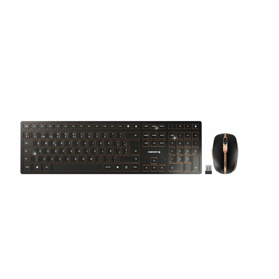 Tastatur og mus Cherry JD-9100ES-2 Sort Spansk qwerty #1