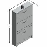 Skostativ FMD Hvid 58,5 x 104,5 x 17 cm #2