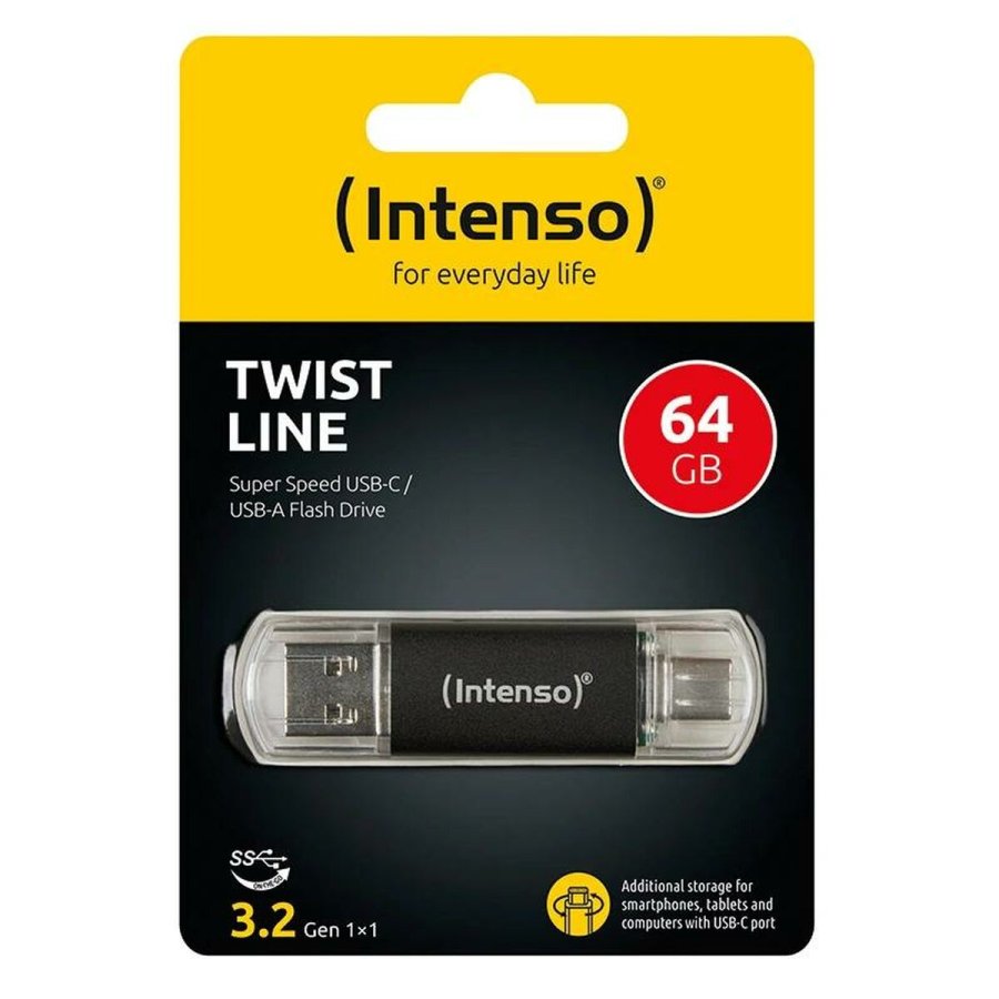USB-stik INTENSO Twist Line 256 GB Antracit (2 enheder) #3