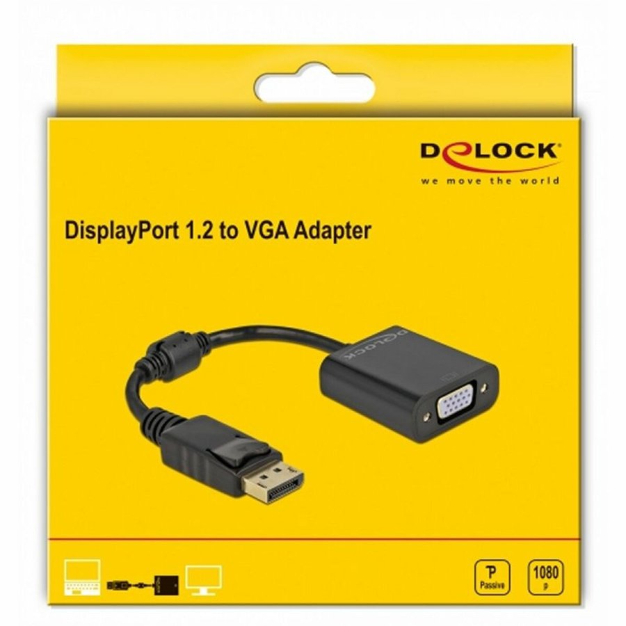 DisplayPort til VGA-adapter DELOCK 61006 Sort #2