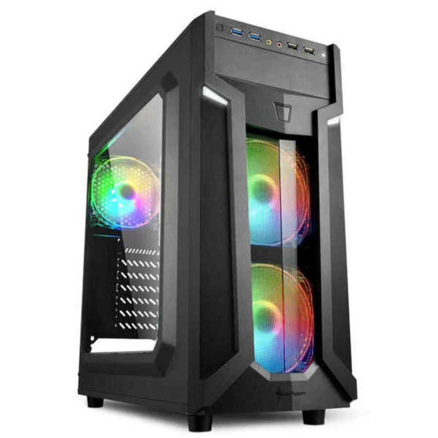 ATX Semi-t�rn kasse Sharkoon VG6-W RGB Sort #1