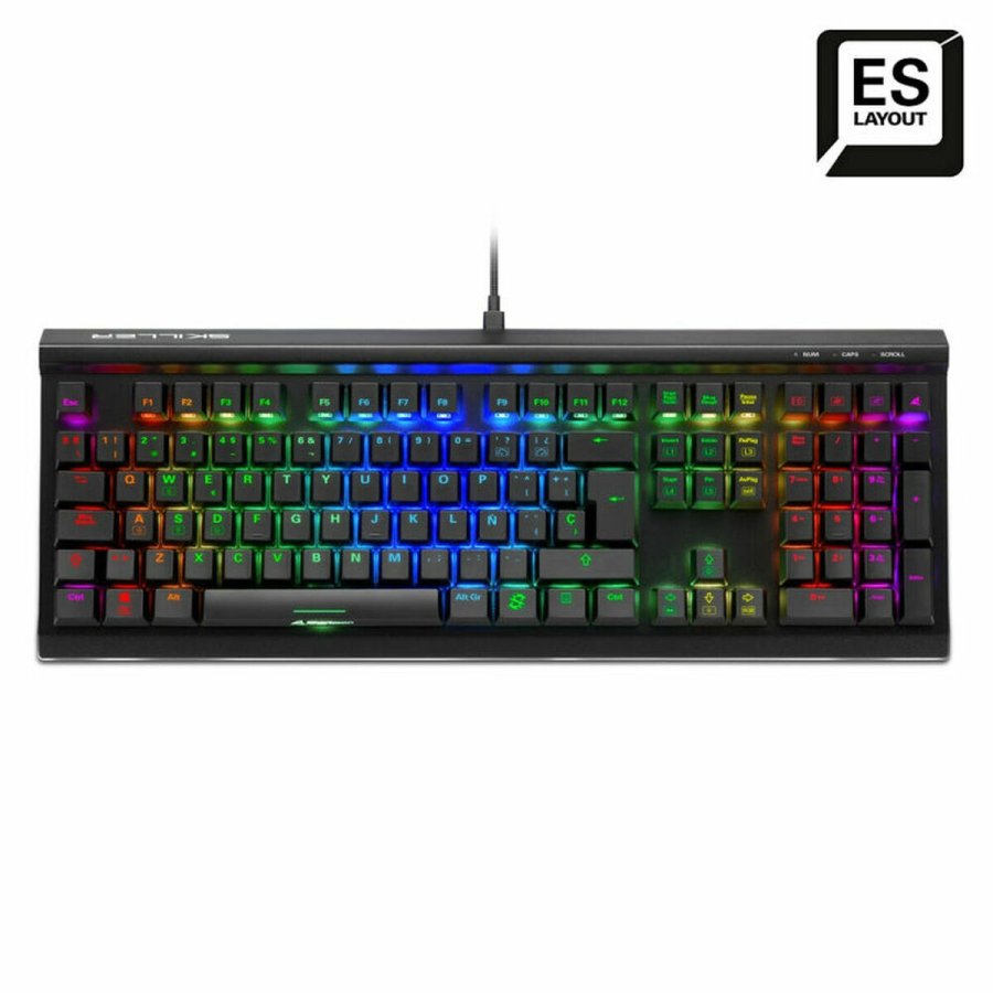 Gaming-tastatur Sharkoon SKILLER SGK60 RGB Sort Spansk qwerty #1