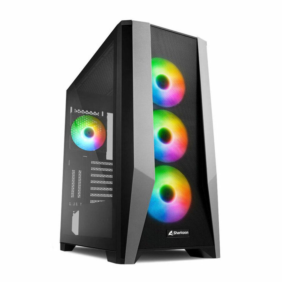 ATX Semi-t�rn kasse Sharkoon Sort ATX LED RGB #1