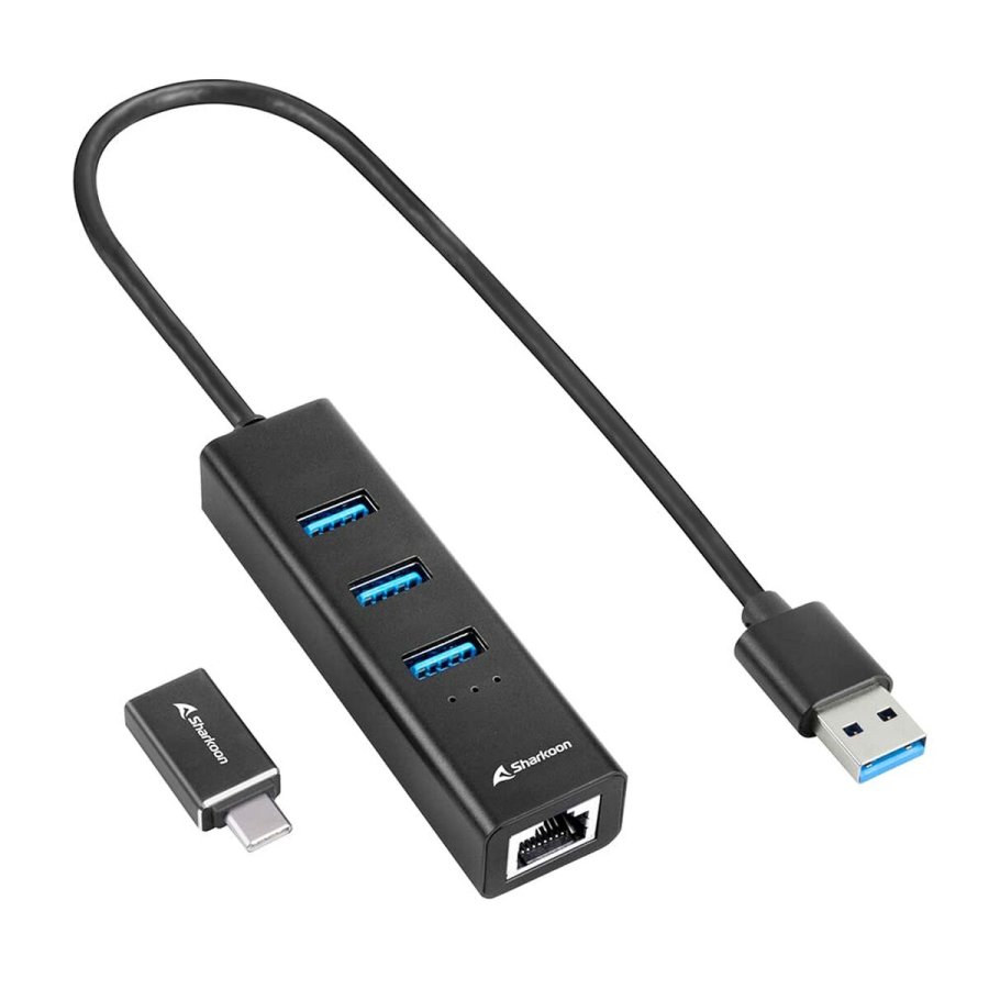 4-Port USB Hub Sharkoon Sort #1