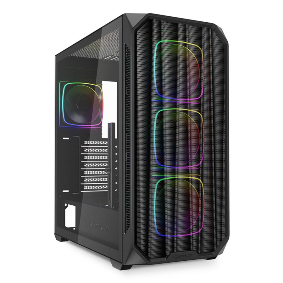 ATX Semi-t�rn kasse Sharkoon AK5M RGB Sort #1