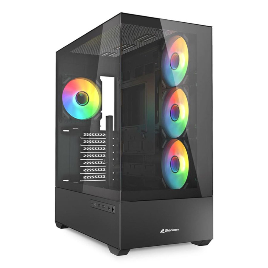 ATX Semi-t�rn kasse Sharkoon AK6 RGB Sort #1