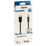 USB 2.0 A til USB B-kabel Hama 00200602 Sort #3