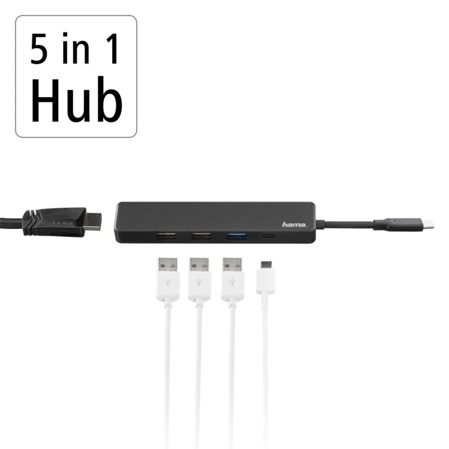 USB Hub Hama 00200117 Sort 60 W #6