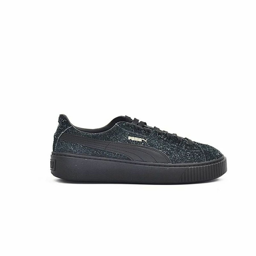 Sportssneakers til damer Puma Suede Platform Eletal Sort #4