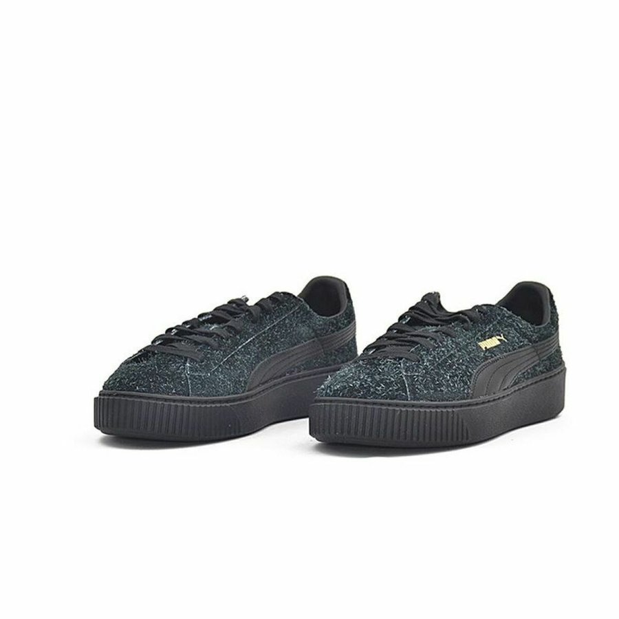Sportssneakers til damer Puma Suede Platform Eletal Sort #5