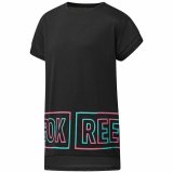 Kortrmet T-shirt til Kvinder Reebok Dance Girls Squad Sort #1
