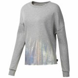 Sweaters uden Htte til Mnd Reebok Foil Crew Lysegr #1