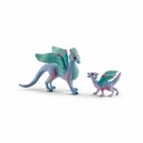 Action Figurer Schleich Flower dragon with its little one #1