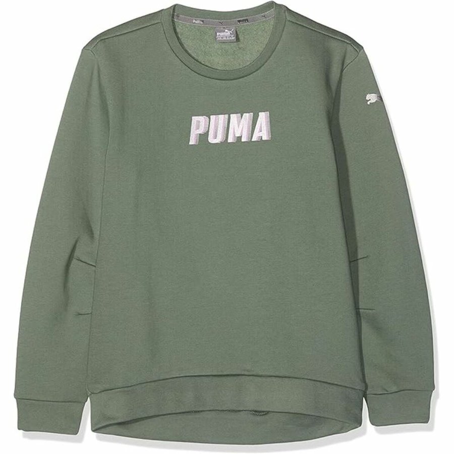 Sweatshirt til Brn Puma Style Hvid Oliven #1