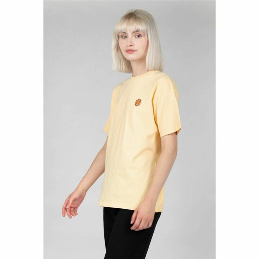Kort�rmet T-shirt til Kvinder 24COLOURS Casual Gul #7