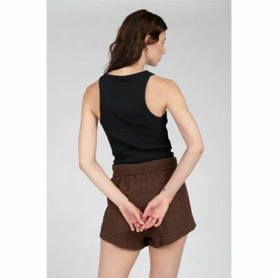 Kortrmet T-shirt til Kvinder 24COLOURS Casual Sort #2