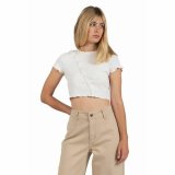 Kort�rmet T-shirt til Kvinder 24COLOURS Casual Hvid #4