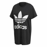 Kortrmet T-shirt til Kvinder Adidas Trefoil Sort #1