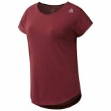 Kortrmet T-shirt til Kvinder Reebok Work Mesh Mrkerd #1