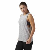 Tank top kvinder Reebok Marble Muscle Lysegr� #4