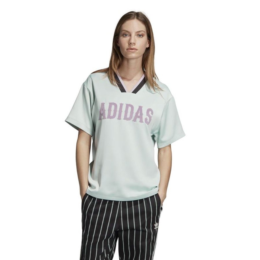 Kort�rmet T-shirt til Kvinder Adidas Originals Boyfriend Akvamarin #2