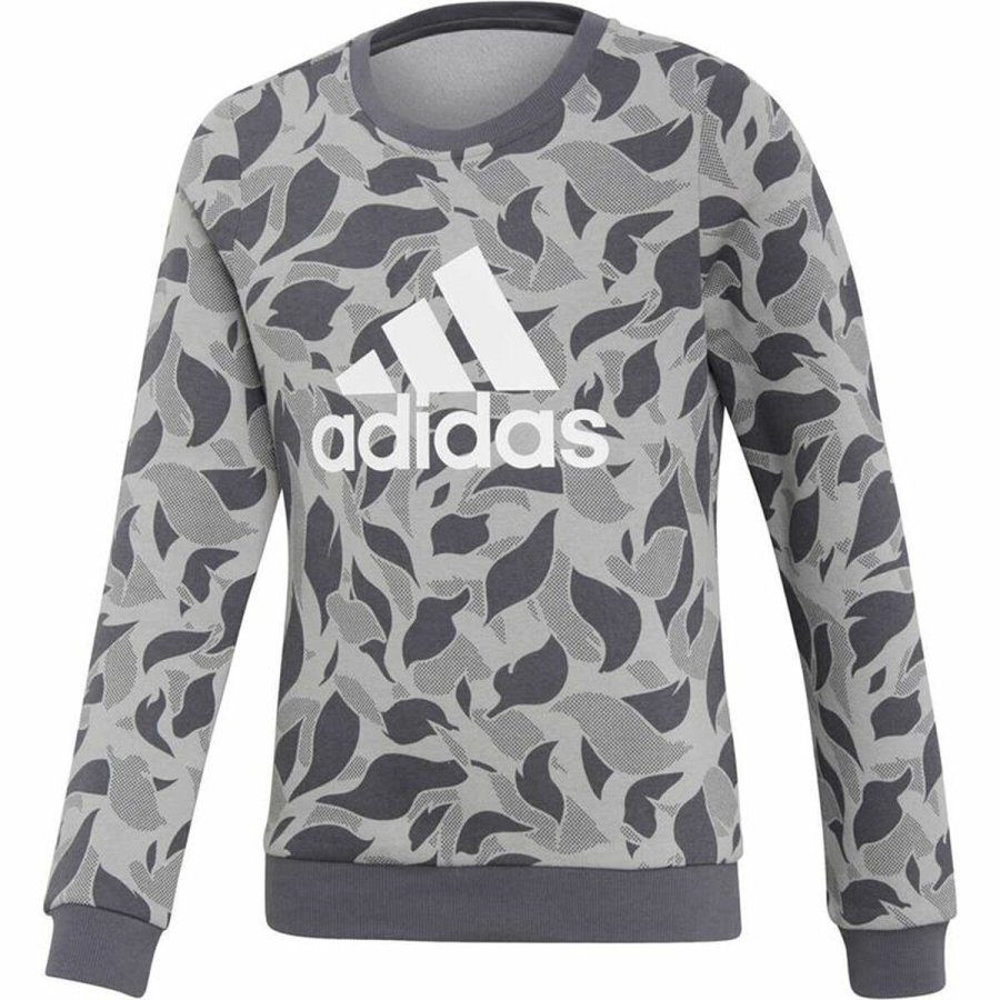 Sweatshirt uden htte til piger Adidas ID Crew Gr Lysegr #2