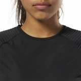 Langrmet T-shirt til Kvinder Reebok Thermowarm Deltapeak Sort #6