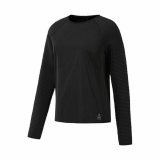 Langrmet T-shirt til Kvinder Reebok Thermowarm Deltapeak Sort #1