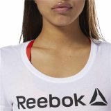 Kortrmet T-shirt til Kvinder Reebok Scoop Neck Hvid #6