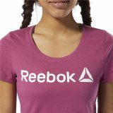 Kortrmet T-shirt til Kvinder Reebok Linear Hot Pink #4