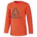 Langrmet T-shirt til Brn Reebok Boys Training Essentials Orange #1