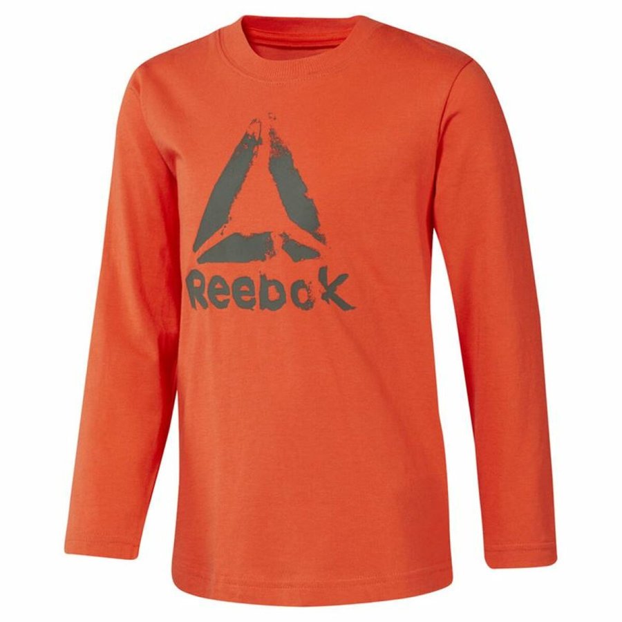Langrmet T-shirt til Brn Reebok Boys Training Essentials Orange #1