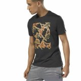 Kort�rmet T-shirt til M�nd Reebok Sportswear Training Camouflage Sort #4