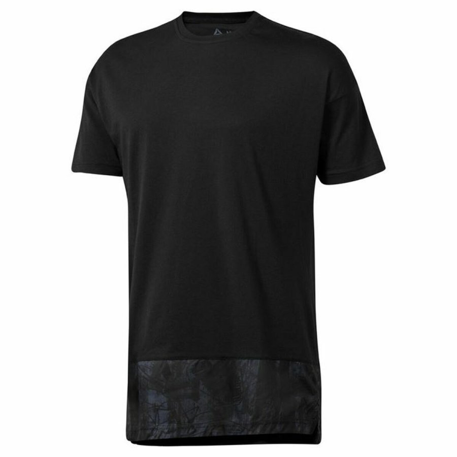 Kortrmet T-shirt til Mnd Reebok Sort #1