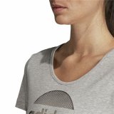 Kortrmet T-shirt til Kvinder Adidas Linear Lysegr #5