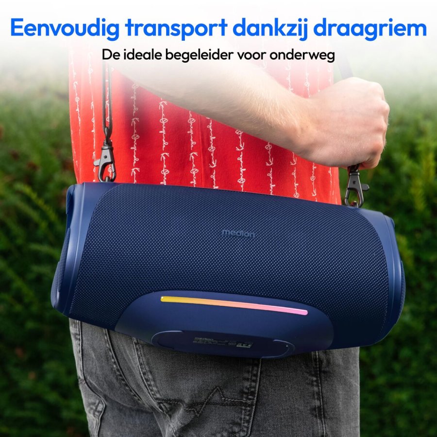 B�rbare Bluetooth-h�jttalere Medion 50077078 Bl� 4 W 50 W #7