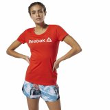 Kortrmet T-shirt til Kvinder Reebok Scoop Neck Rd #2